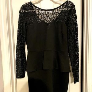 Knee Length Black Dress.